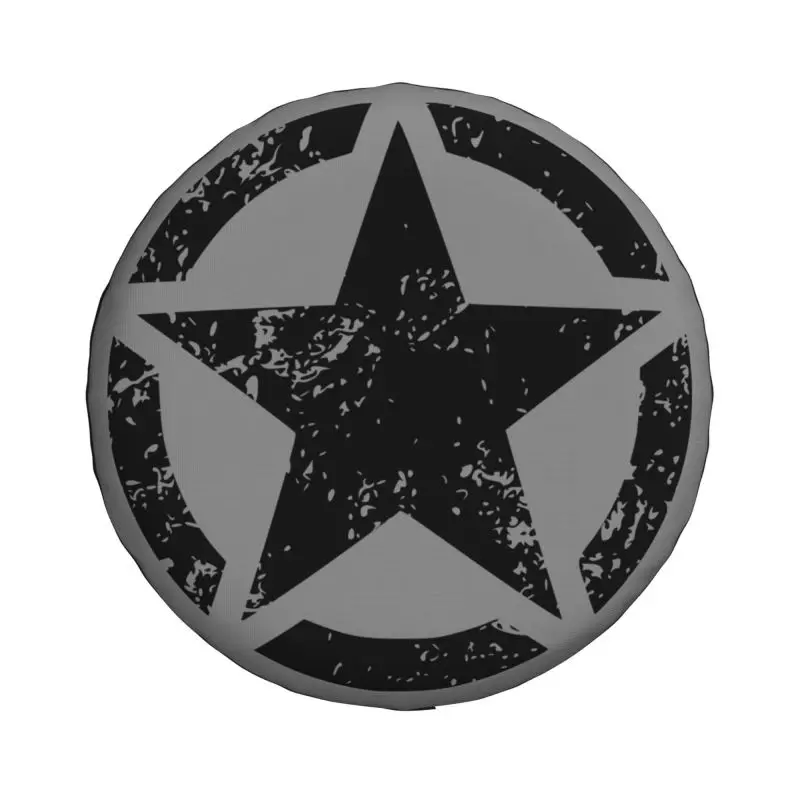 Car Cover Car Covers Tire Cover Military Tactical Army Star Spare Tire Cover For Toyota Prado 4WD 4x4 SUV Car Wheel Protector 14 15 16 17 Inch