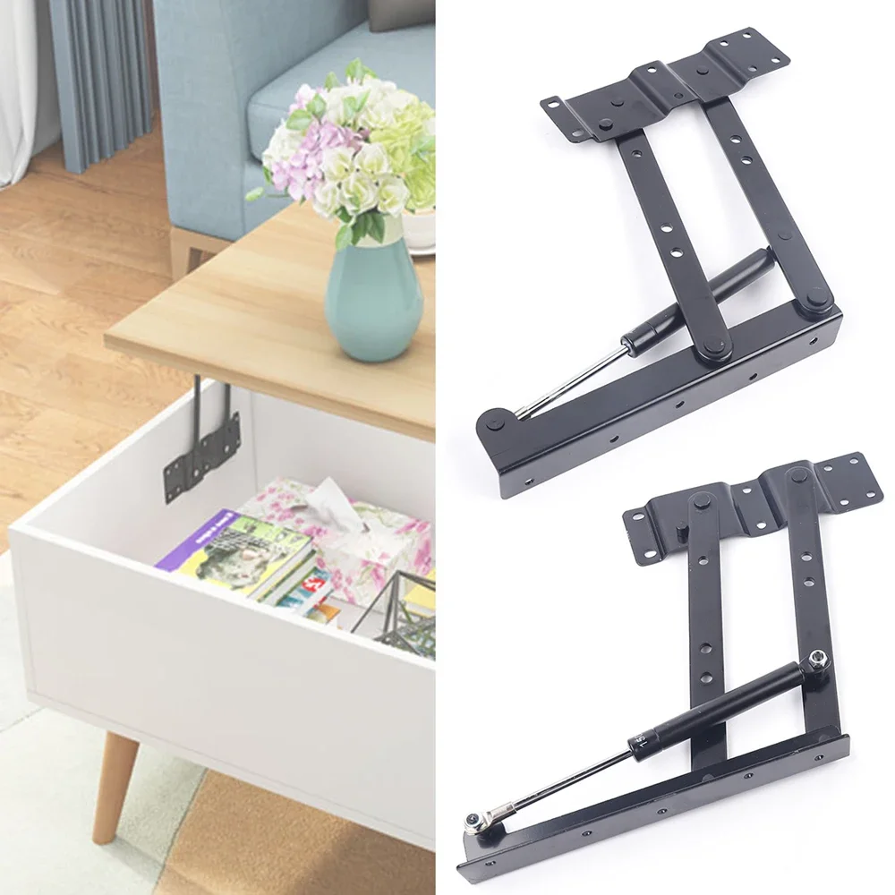 2Pcs Stahl Lift Up Couchtisch Arbeitsplatte Mechanismus Hardware Scharnier Fitting Faltbare Hebe Rahmen Möbel Frühling Scharniere – Detail 5