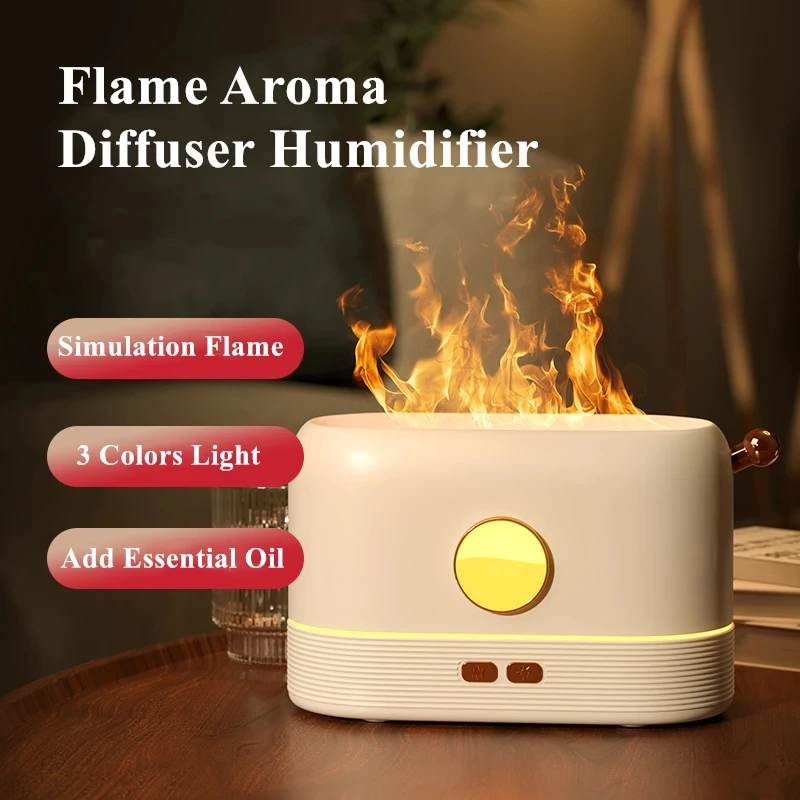 

USB Ultrasonic Air Essential Oil Humidifiers Aromatherapy 3D Flame Light Humidifier Diffuser Perfume Fragrance Defuser for Home