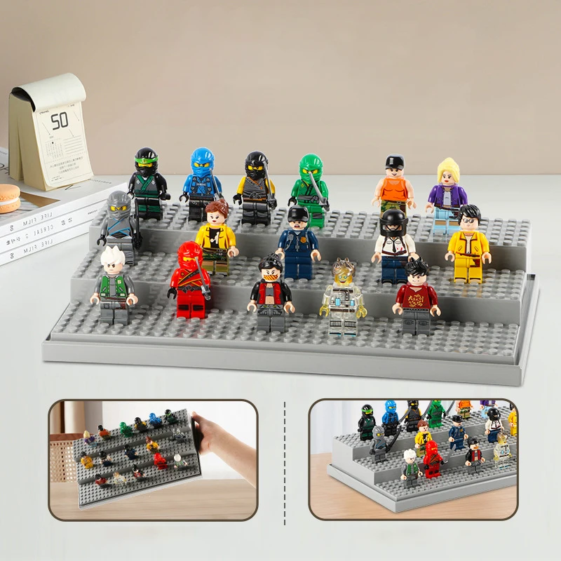 Acrylic Building Block Display Case with LED Light Kit for Lego