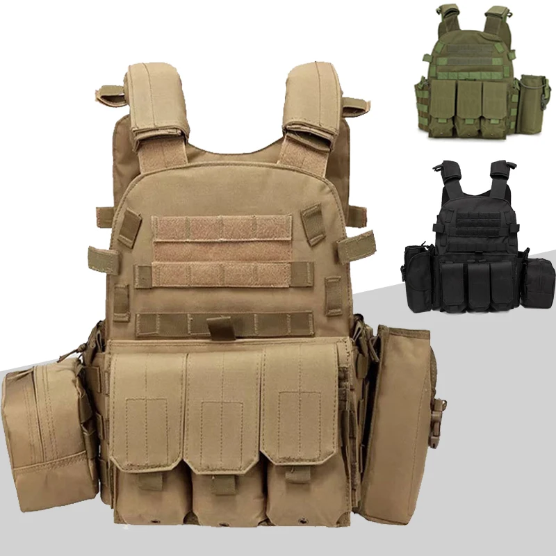 Nylon Molle Vest Tactical Combat Body Armor Outdoor Training Hunting