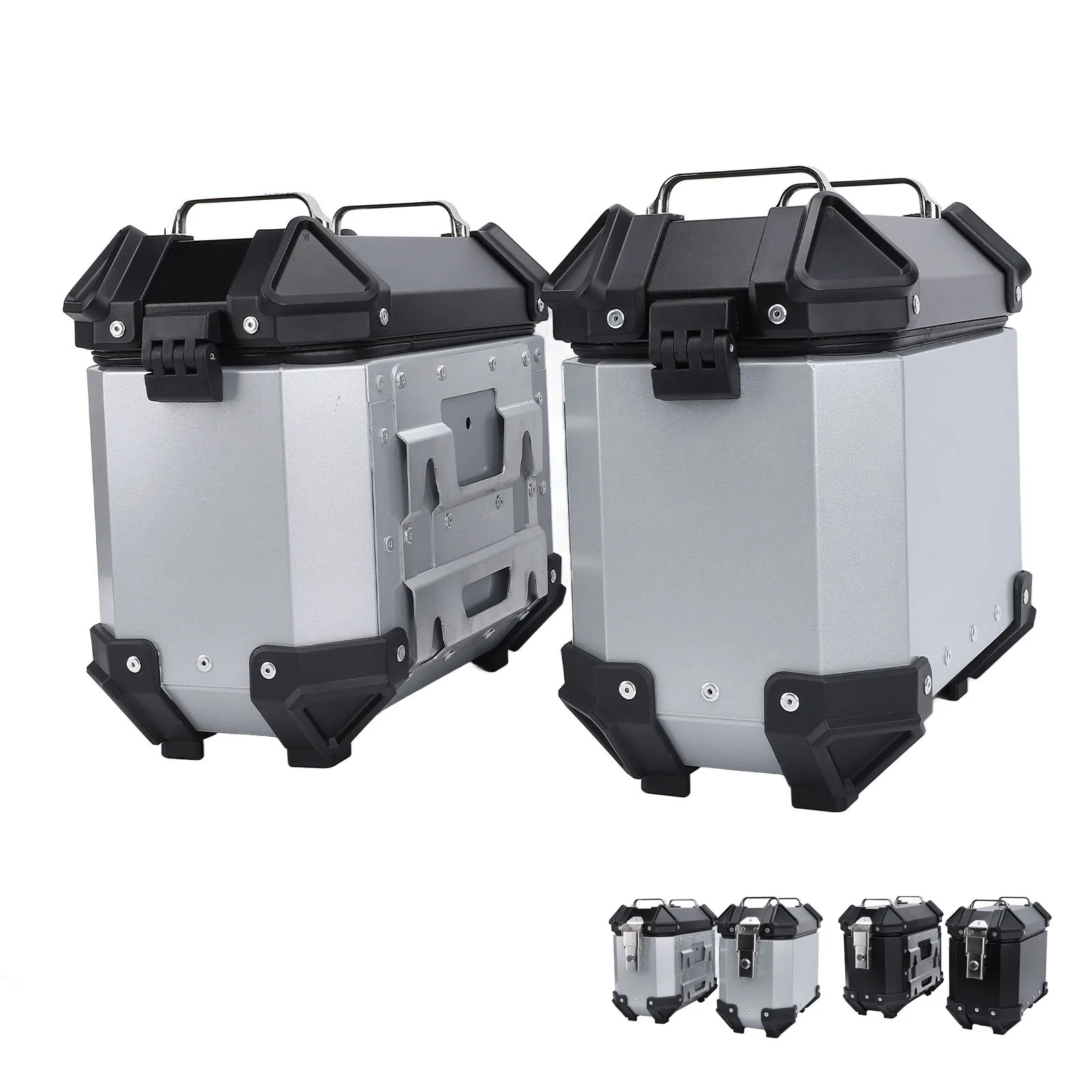 Motorcycle Side Containers Motorcycles Side Saddle Box Dustproof Resistant Aluminium Alloy ...