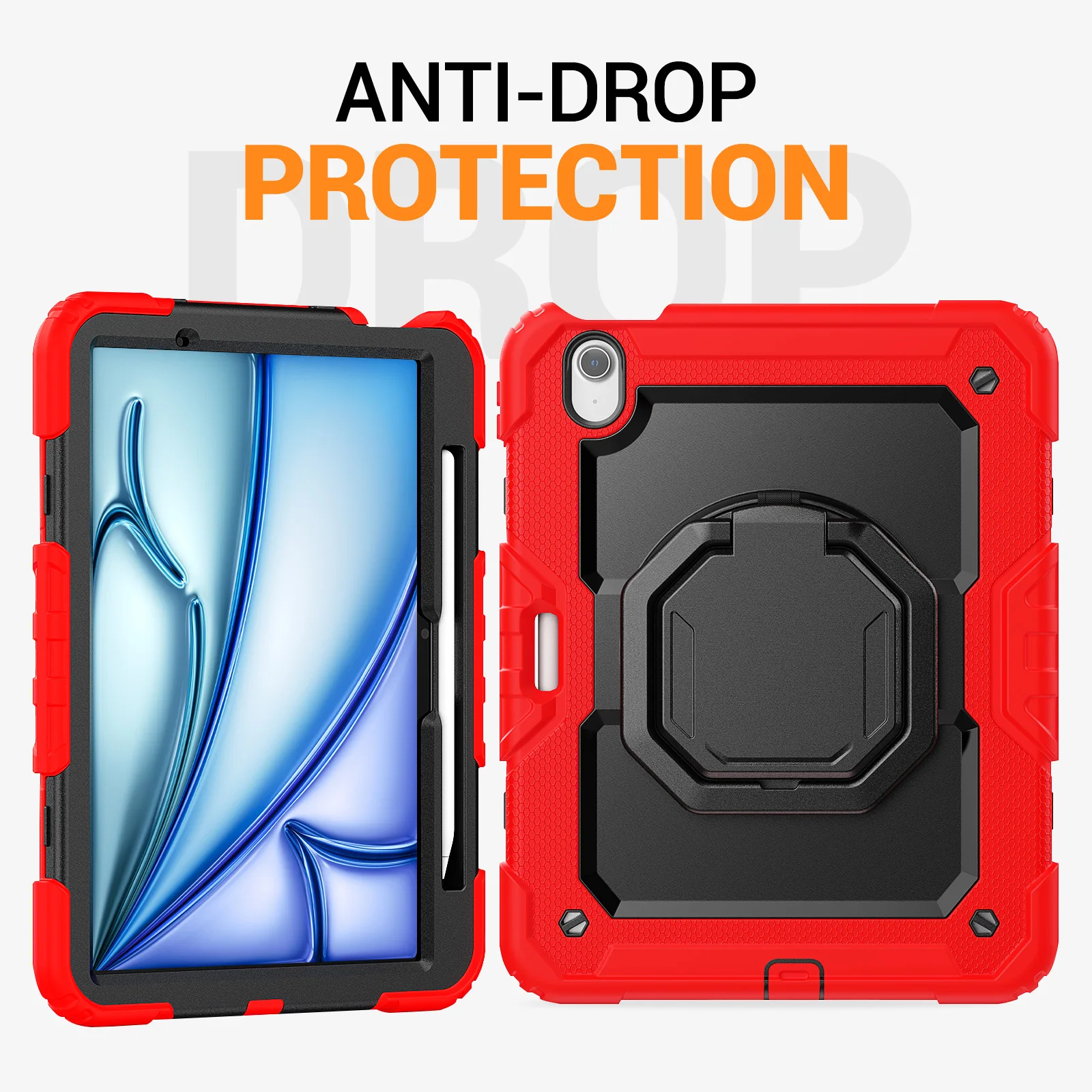 360° Rotating Kickstand Case with Detachable Hand Strap