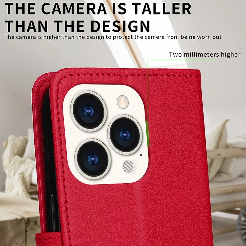 Funda de Cuero Cartera con Soporte Carcasa para Realme X2 Pro Rosa Roja