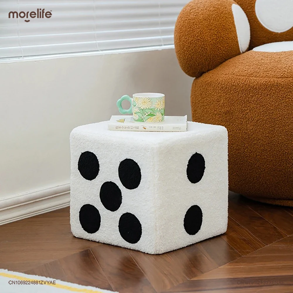 

Creative Pouf Dice Stools Ottomans Living Room Makeup Stool Doorway Ottoman Shoe Changing Stool Apartment Low Sitting Bench