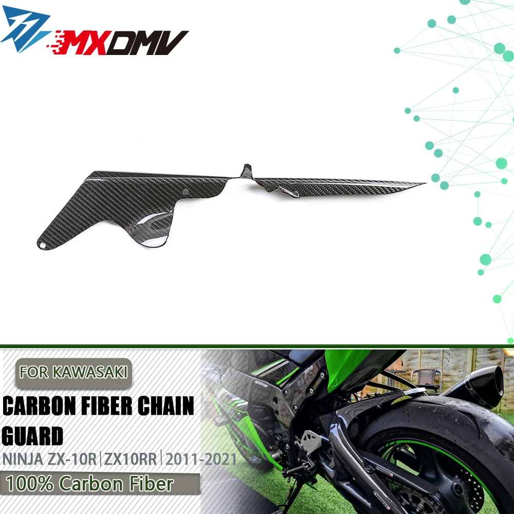 

Chain Belt Guard Cover Protector For KAWASAKI ZX-10R ZX 10R 2011-2021NINJA Motorcycle Carbon Fiber Parts Rear Chain Decorative