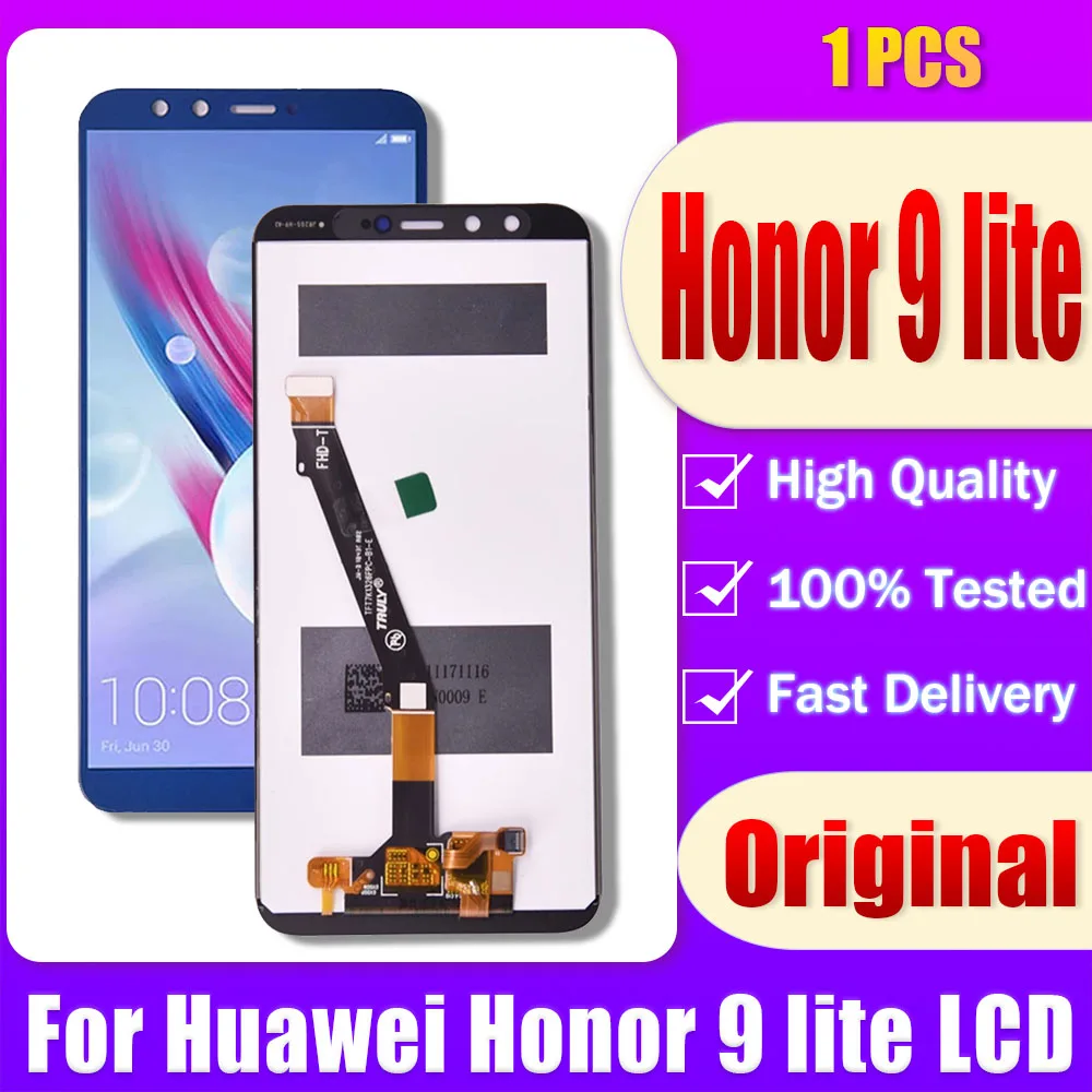 Ecran LCD et vitre tactile assemblés pour Huawei HONOR 9 Lite blanc