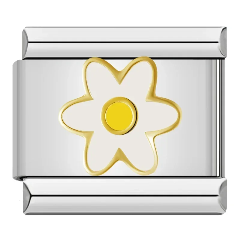 Elegant Rose Flower Charm Bracelet - Stainless Steel, Women's Fashion Jewelry