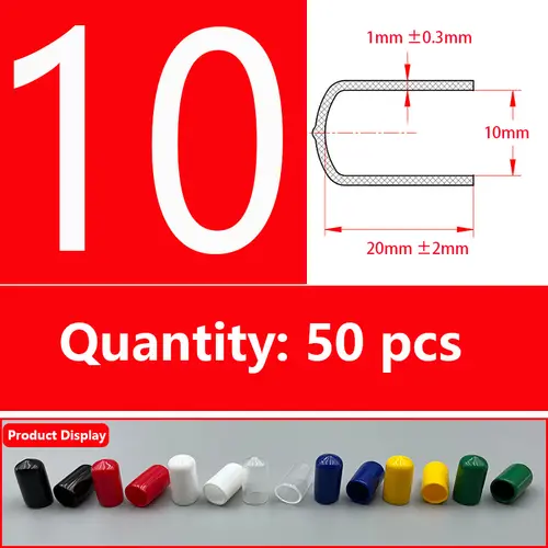 Rubber Cap Sleeve Soft Elasticity Silicone Protective Cover  Sealing Plug Thread Protection Sleeve Black Red White Blue 1.5-24mm - Image 23