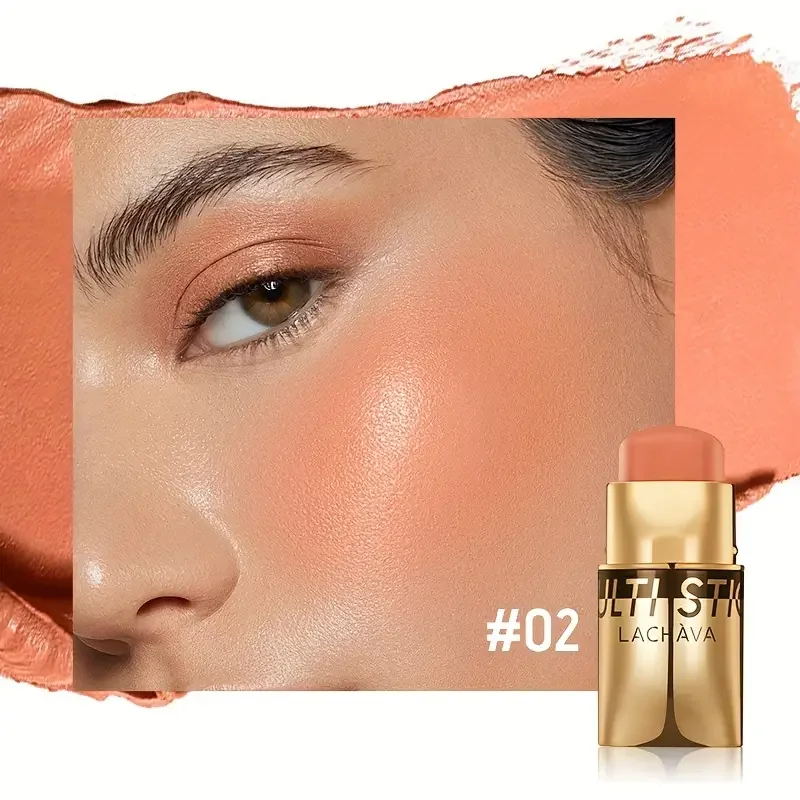 Blush Stick 3-In-1 Berry Waterproof Color Correction Multifunctional Makeup For Cheek Eye Lip