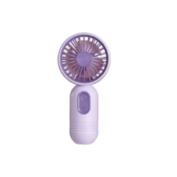 Compact USB Rechargeable 3 - Speed Mini Fan - Ideal for Office, Outdoor Travel, and Camping (Purple)