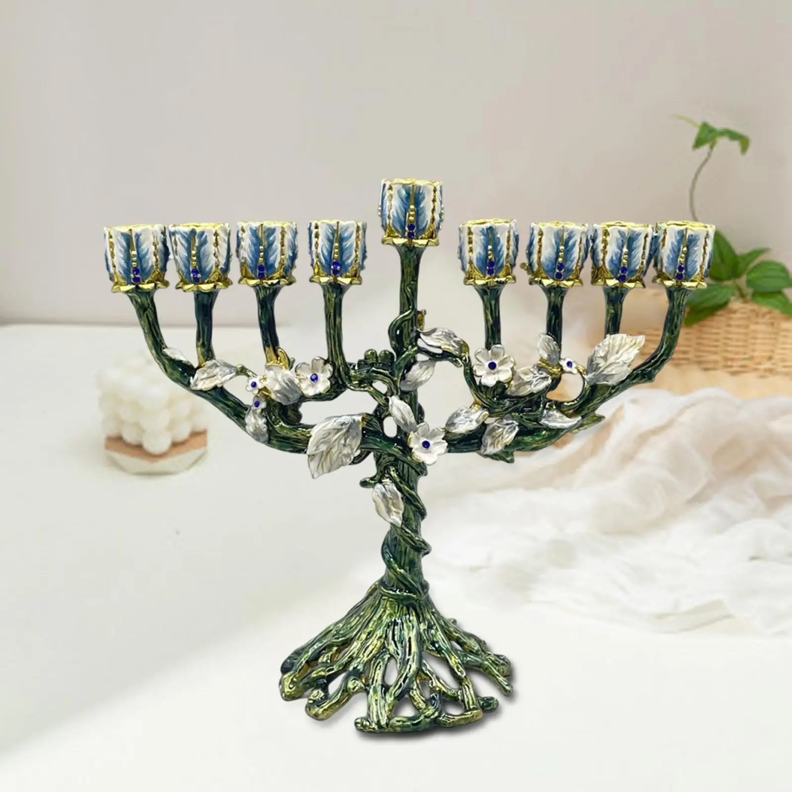 Traditional Menorah Candelabra Candelabrum Hotel Party Hanukkah Candleholder