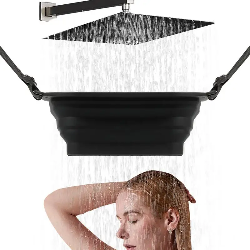 Ice Shower Basket Ice Bath Basin Bucket Silicone Silicone Portable Bath Tools Foldable Cold Accessories for Shower