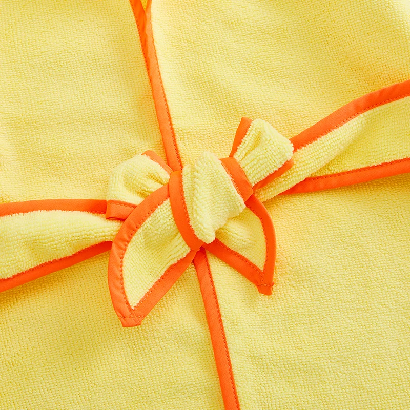 Baby Plush Warm Robes Cute Duck Hooded Bath Towel Cape Poncho Quick Dry Absorbent Bathrobe