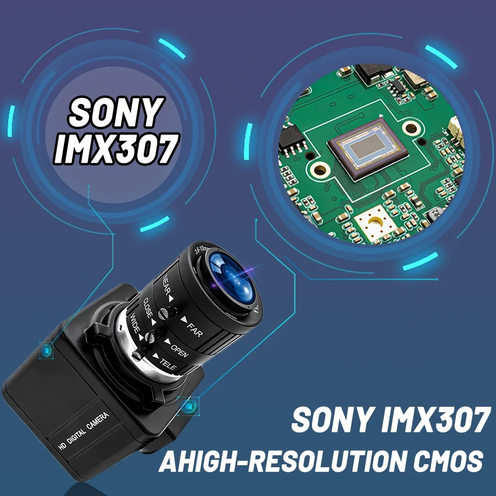20X Zoom IP Camera 1080P 60FPS 1/2.8" IMX307 CMOS With 5-50mm Varifocal Lens Sup
