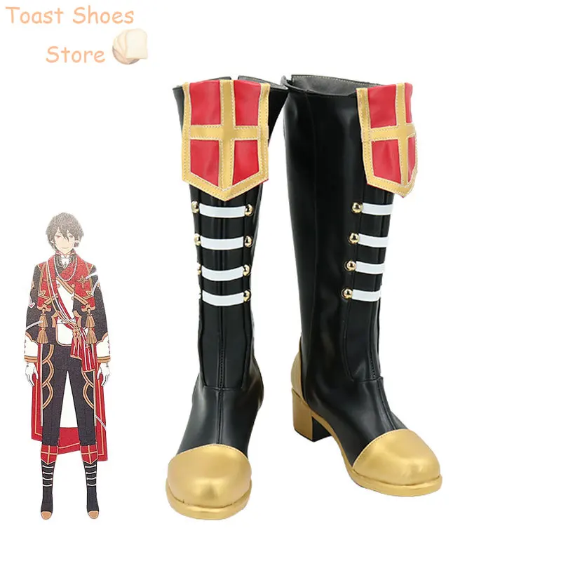 

Game Ensemble Stars Sakuma Rei Cosplay Shoes PU Leather Shoes Halloween Carnival Boots Costume Prop