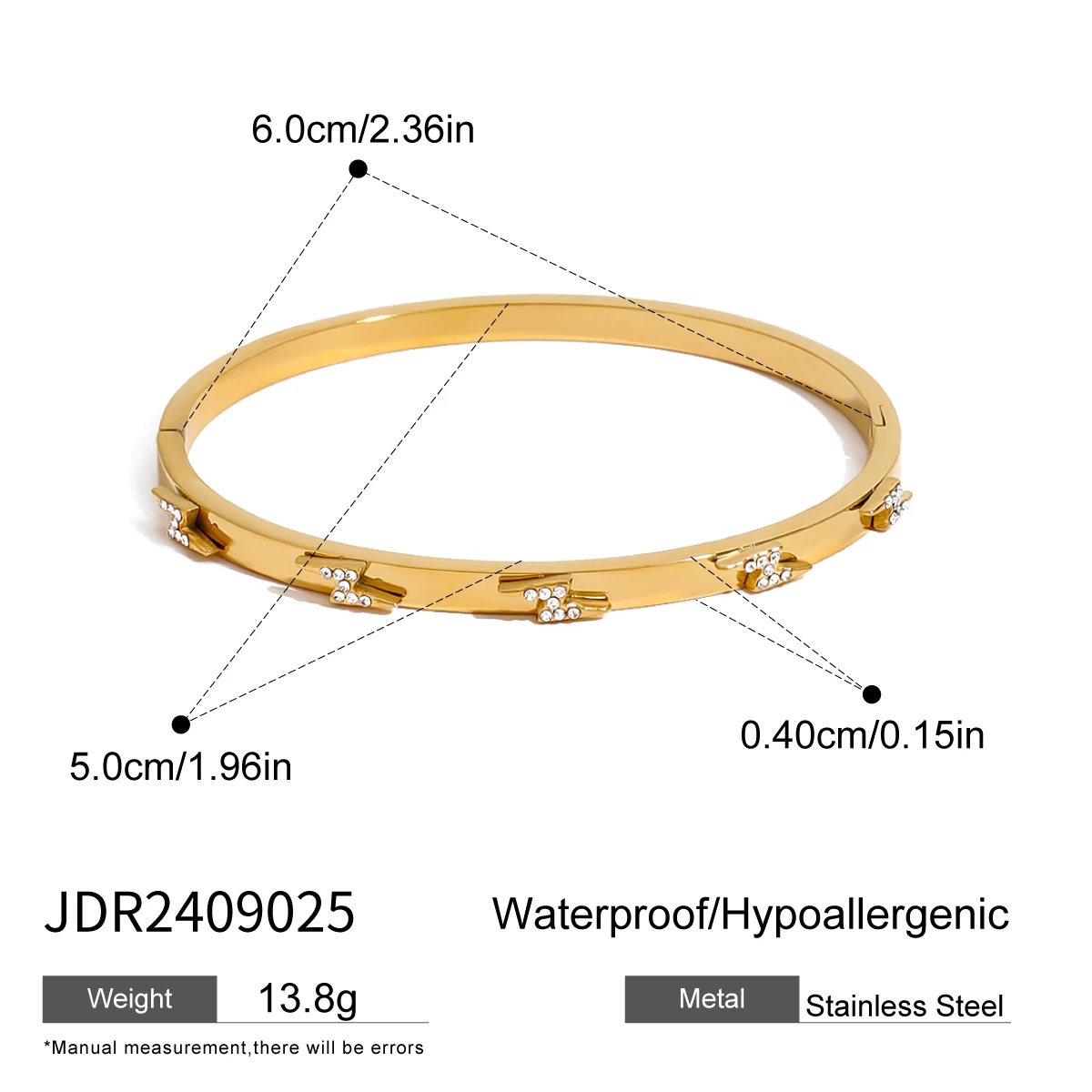 Uworld Caitlyn الحد الأدنى الزركون سوار نجمة مشبك...