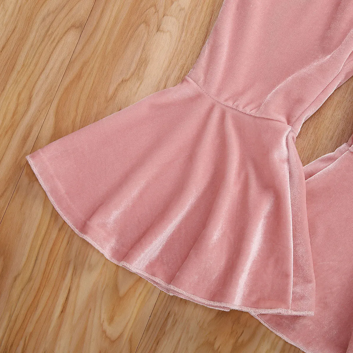 Girls Pants Spring Autumn Long High Waist Trousers for Kids Baby Girls Solid Elastic Waistband Leggings Flare Pants Child