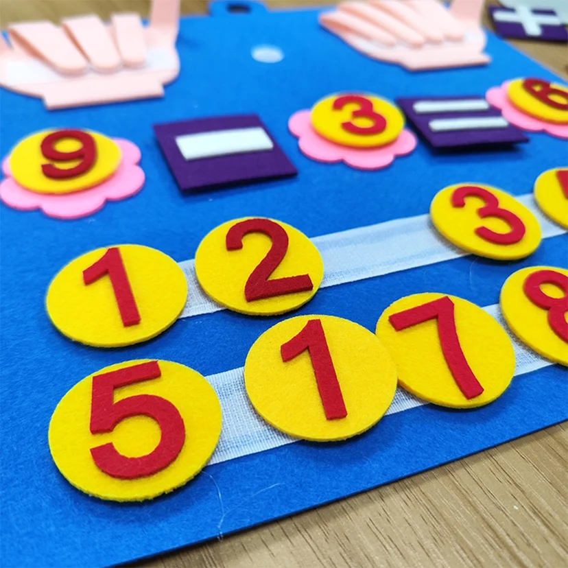 Educational Toys Math Toys Teaching Aids Toys Felt Early Education Toys Digital DIY Addition And Subtraction Practice Toddler Teaching Aids Finger Digital Early Education