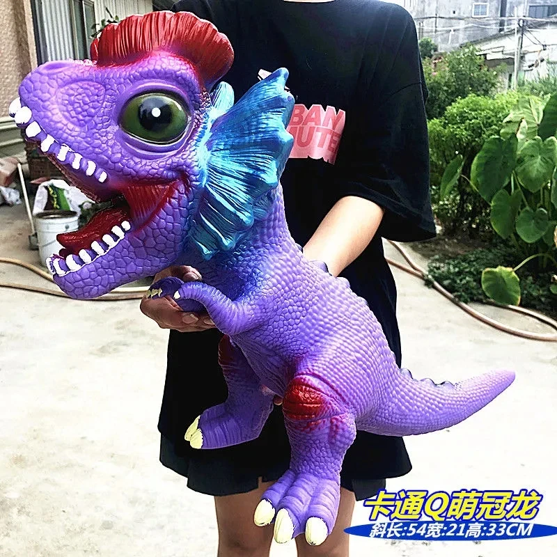 Large Dinosaur Shark Model Toys For Kids Tyrannosaurus Rex Soft Puppets Animals Velociraptor Jurassic Worlds Children Gift