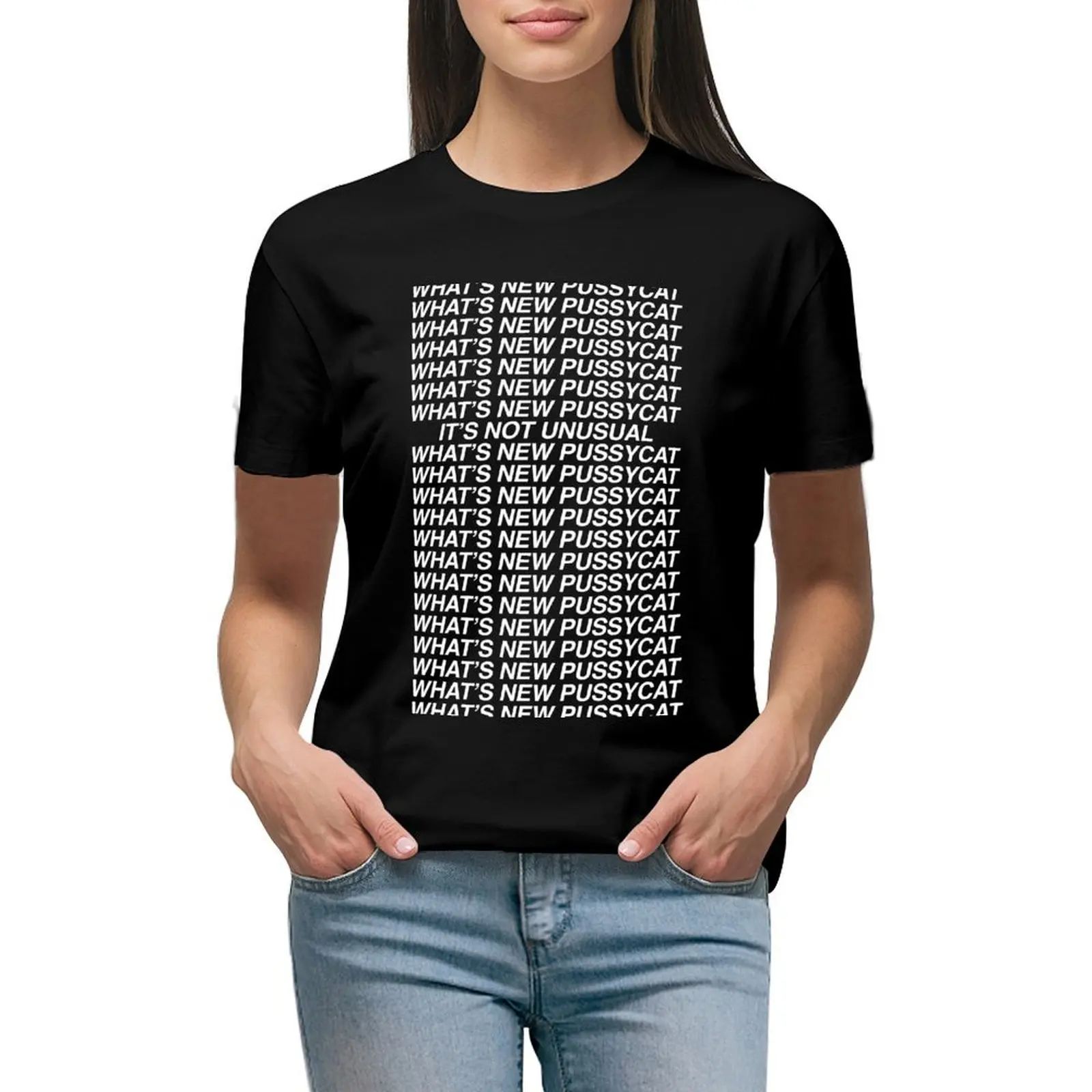 

What's New, Pussycat T-Shirt plus size tops blanks lady clothes summer tops t-shirt dress for Women plus size sexy