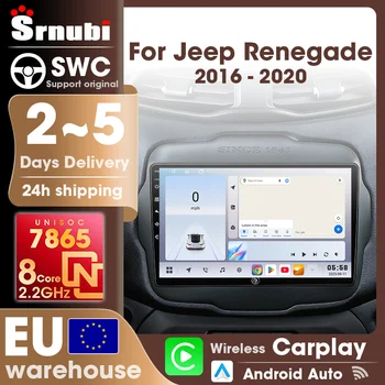 Srnubi 2 Din Carplay Android Auto para Jeep Renegade 2016-2020, Radio para Auto, Reproductor Multimedia, Navegación GPS, Estéreo DSP, Unidad Principal UIS7865, Compatible con SWC, Accesorios Automotrices 1