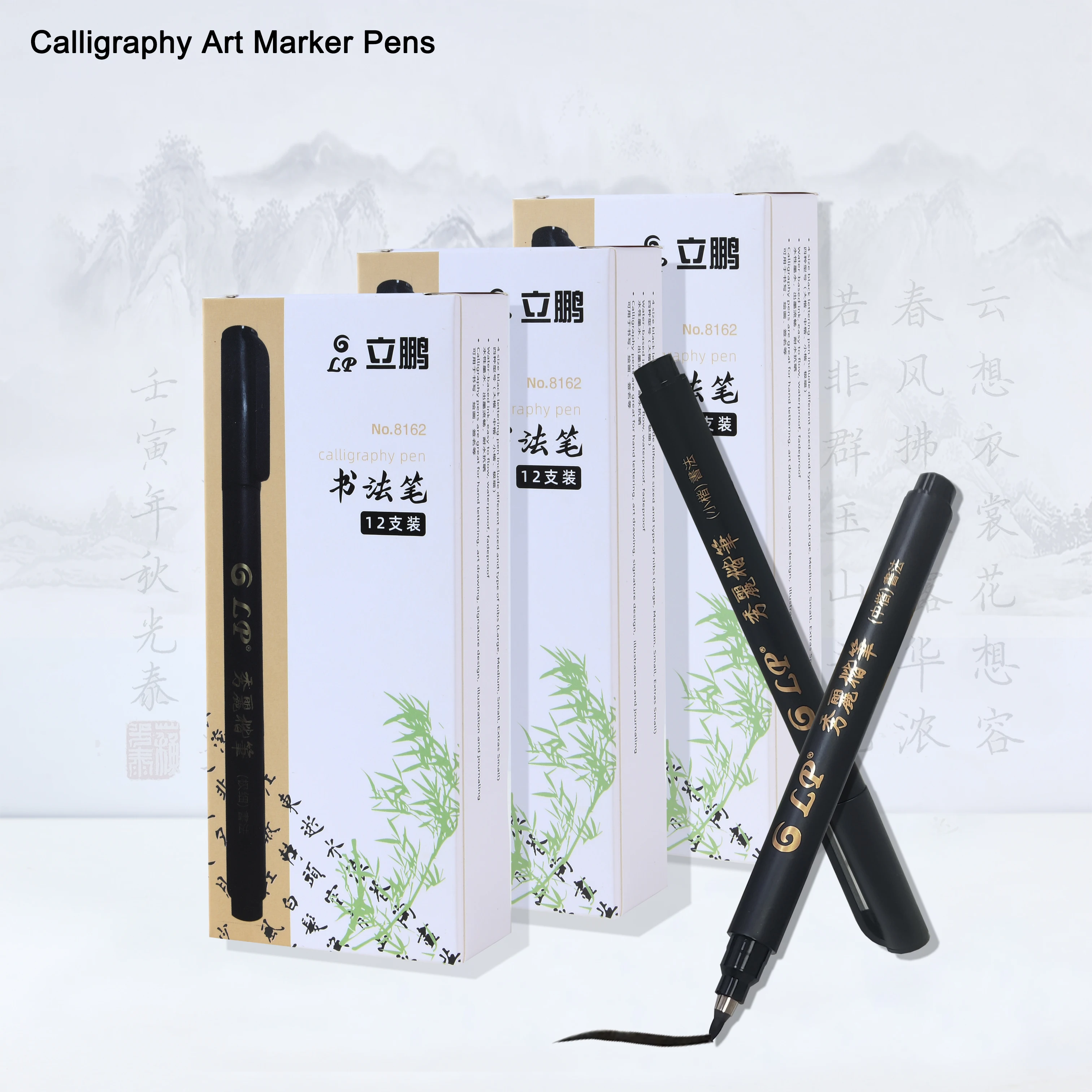 4 pcs Calligraphy Art Marker Pens Brush Art as a gift for Craft Supplies Art Writing Office School Supplies Stationery Student 2