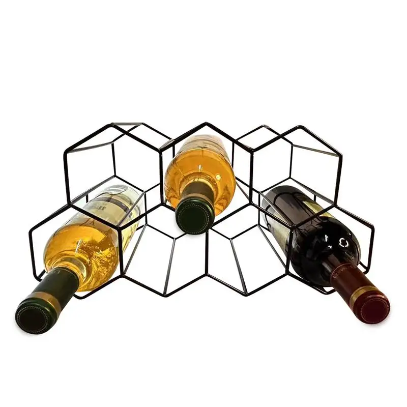 

honeycomb wine rack ornaments Alcohol Bottle Storage Organizer Wine Rack Base Countertop Tabletop Wine Organizer rack Supplies