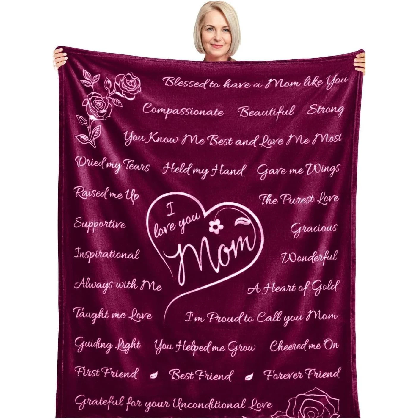 

A gift for mom, a gift for mom, a blanket for my daughter's mom, an anniversary gift for mom's birthday, I love your mom blanket