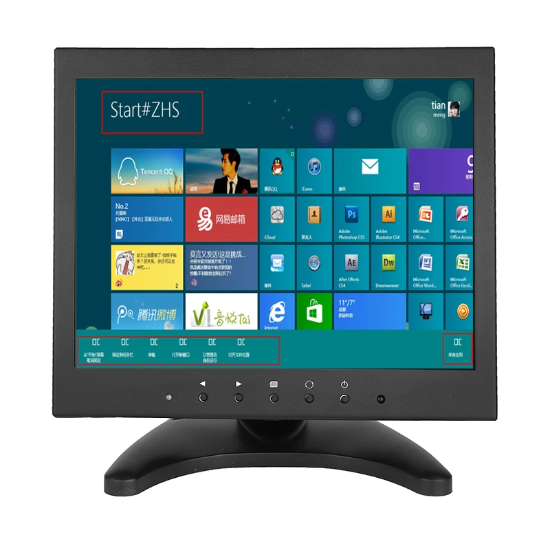 ػ 9.7*1024 AV/BNC/VGA/HDMI/USB Է  ݼ Ź 768 ġ IPS LCD ũ ǻ 