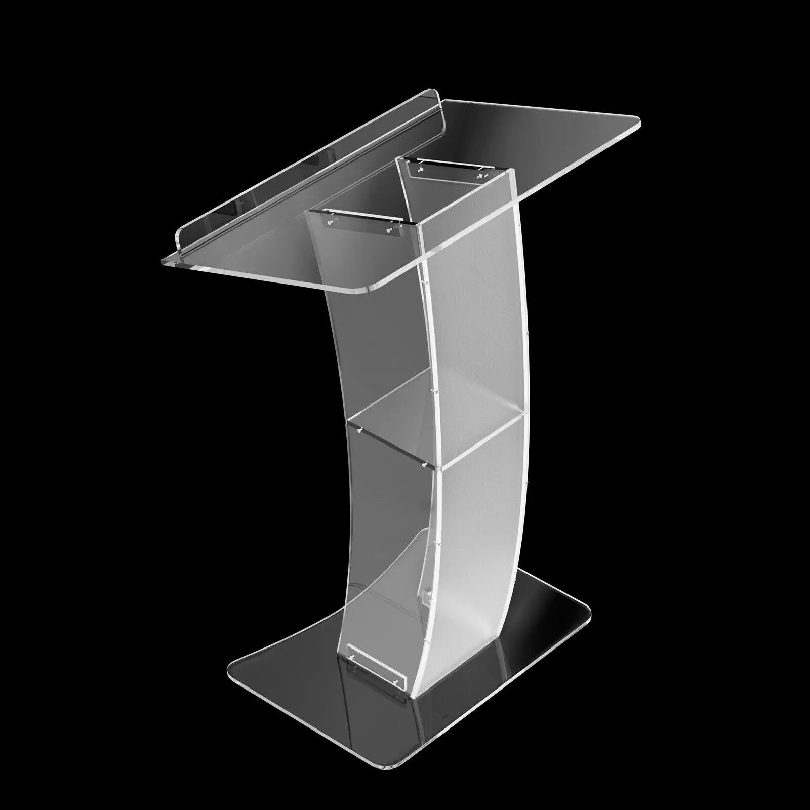 Clear Acrylic Podium Stand Portable Presentation Lectern Podium for for Church Weddings School Reception Stand
