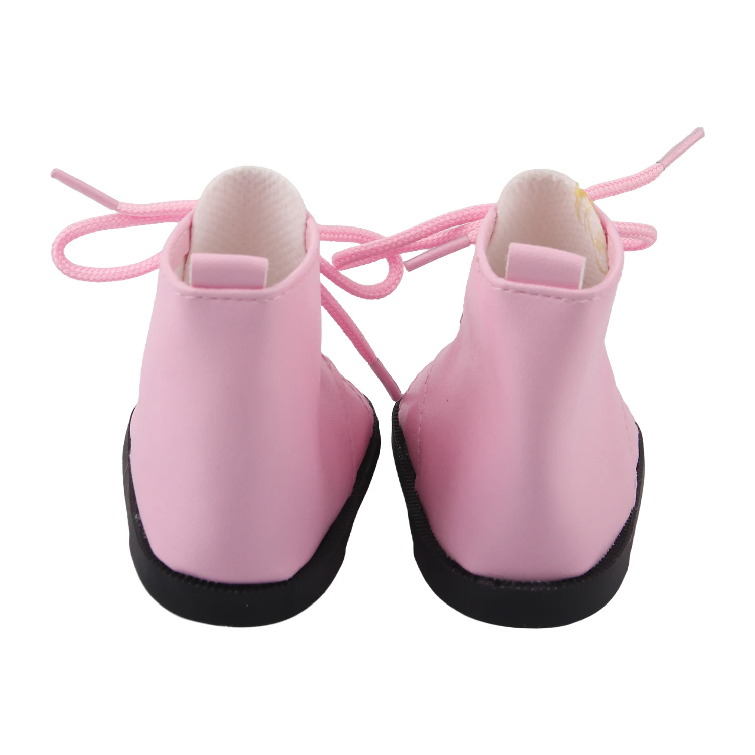 7Cm Doll Boots Pink Leather Cloth Denim Shoes Sneakers Fit 18 Inch American Doll&43cm Baby New Born Doll Girl`s Accessories Toy