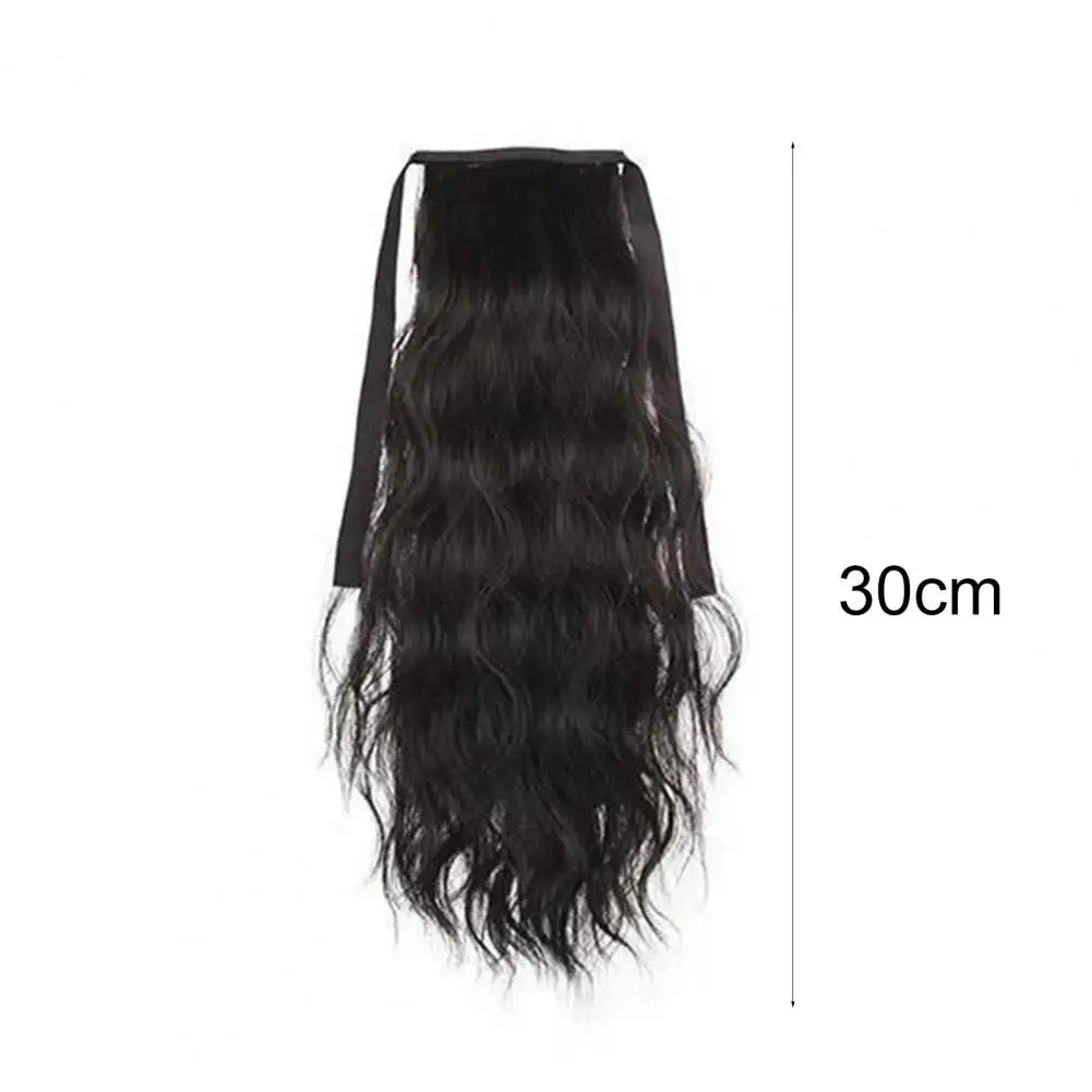Ponytail Wig Natural Comfortable to Wear Fluffy Dyed Smooth Makeup Tool High Temperature Silk Long Corn Curly Ponytail for Home