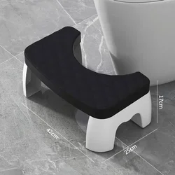 Ergonomic Bathroom Foot Stool - Waterproof Support for Natural Posture and Comfort (Black)