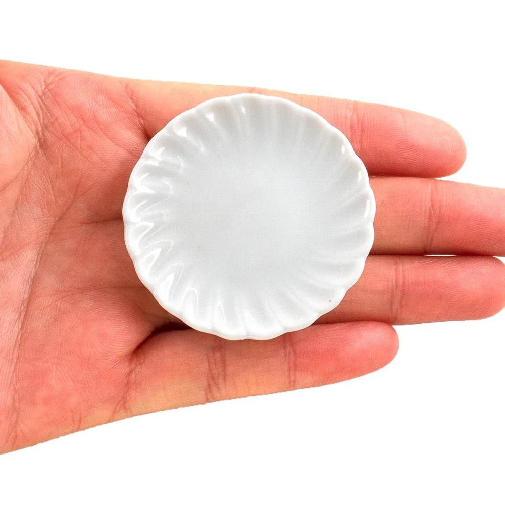 

Миниатюрная керамическая тарелка для кукольного домика 1/12, 1 шт., модель посуды, игрушки для мини-украшения, аксессуары для кукольного домика