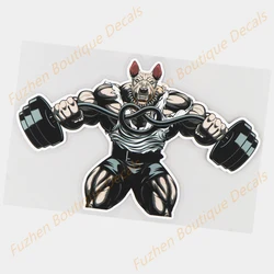 Fuzhen – autocollants pour voiture, accessoires extérieurs, personnalité, haltérophilie, Furious Bull Terrier, Animal, égratignure, Occlusion 