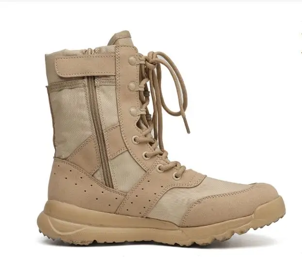 

Summer Breathable Men Women Army Boots Military Tactical Airsoft Paintball Boots Side Zipper Male Desert Combat Ankle Boots