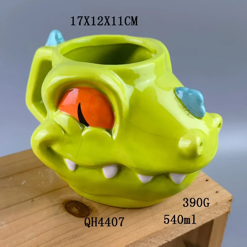 

3D Hand-painted Anime Creative Office Children's Water Cup Mugs Cartoon Anime Dinosaur Mug Ceramic Animal Mug