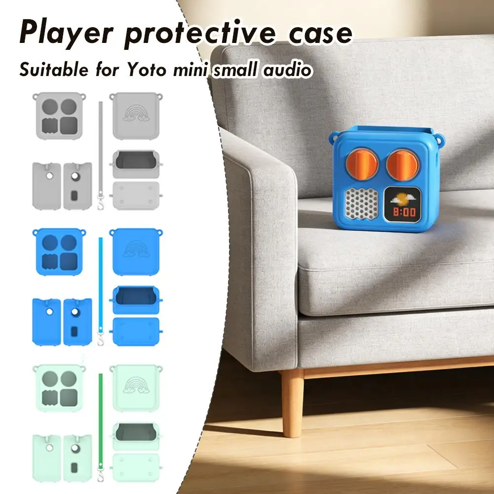 Silicone Protective Case with Lanyard and Card Slot - Dustproof and Shockproof Portable Storage Sleeve