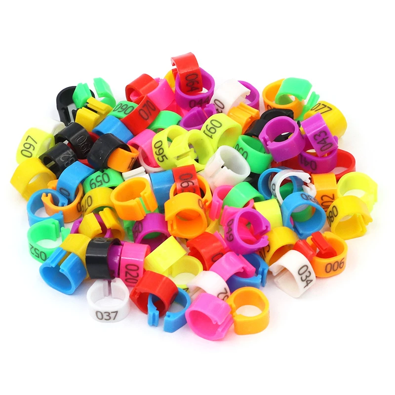 Title 10, No.001-100 Bird Clip Ring ID 8mm Plastic Digita...