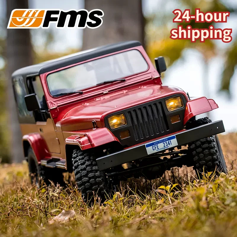 FMS ROCHOBY RC카 1/10 마시간 락 크롤러 RS 레드 4WD 오프로드 클라이밍 방수 리모컨 모델, 어린이 장난감, 소년