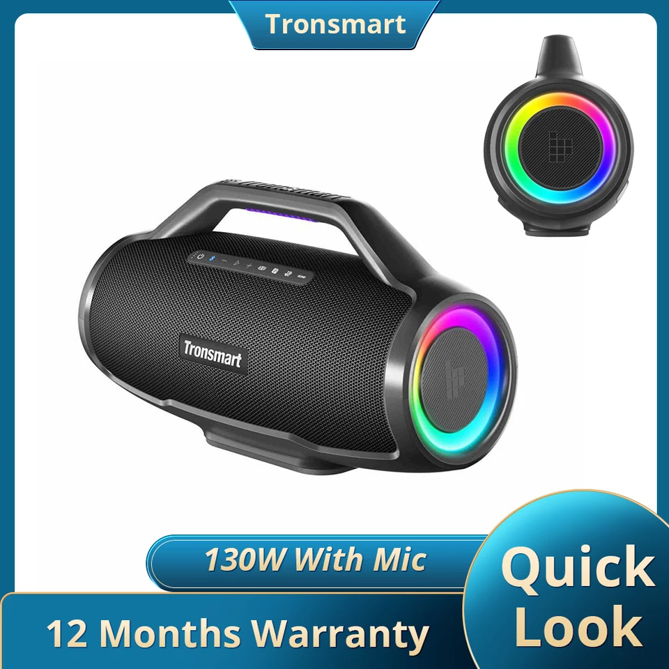 Parlante Tronsmart Bang Max Bluetooth 130W IPX6 24Hrs- Negro TRONSMART