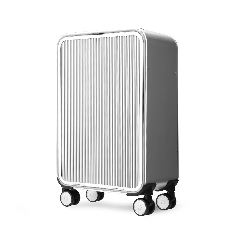100% All Aluminium Travel Rolling Bagagli New Luxury Fashion Valigia Spinner Carry On Trolley Case 16/20/24 Pollici