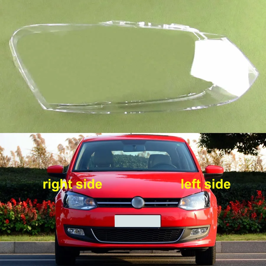 For Volkswagen VW Polo 2011 2013 Front Headlamp Cover Transparent Headlight Shell Lens