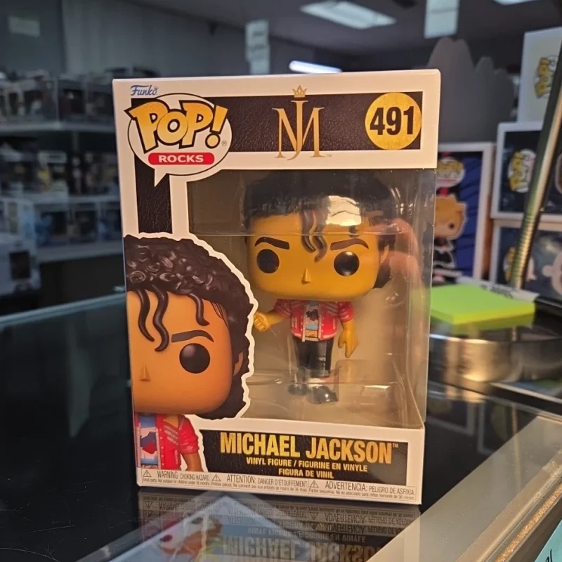 Funko Pop Rocks Michael Jackson Beat It Action Doll Model #491 Vinyl Sculpture Dolls Limited Edition Collection Fan Gifts