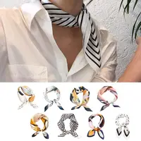 Silk Scarfs For Women Soft Breathable Neck Collar With Colorful Print Perfect Lightweight Silk Scarf Women Neck Tie Bag Scarfs 1