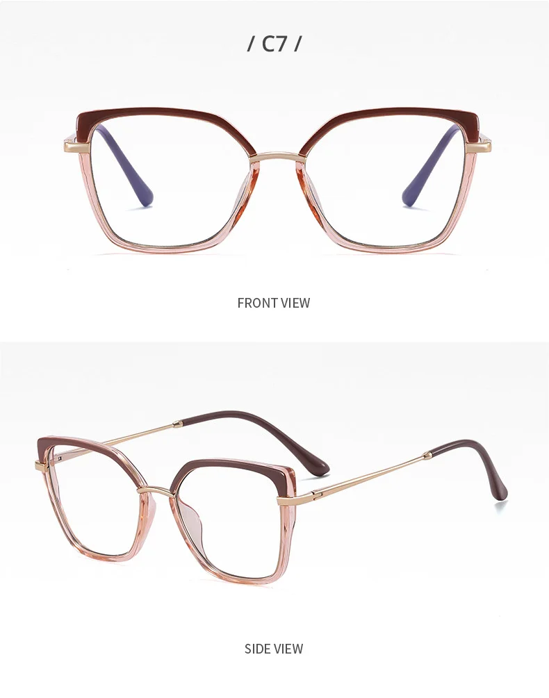 Hochwertige tr90 Damen brillen rahmen Damen brillen rahmen für Frauen verschreibung pflicht ige medizinische Brille Null Computer brille – Detail 10