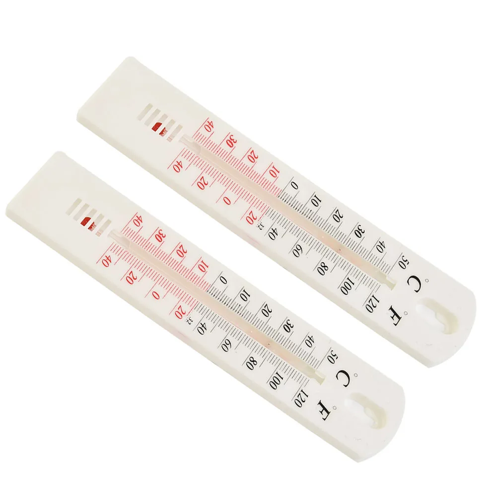 

Warehouse Greenhouse Wall Thermometer Hang Temperature -50℃-+50℃ 195x40x6mm 2pcs Indoor Outdoor Summer Accurate