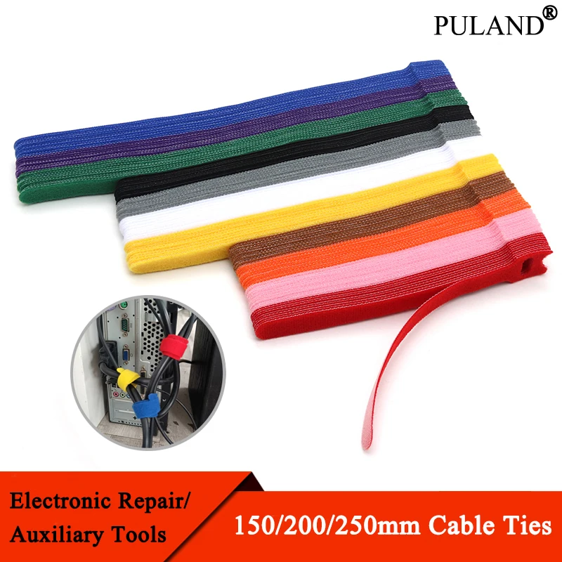 50/100Pcs 150 200 250mm Releasable 케이블 타이 플라스틱 고정 재사용 가능한 케이블 타이 스트랩 나일론 랩 번들 붕대 넥타이