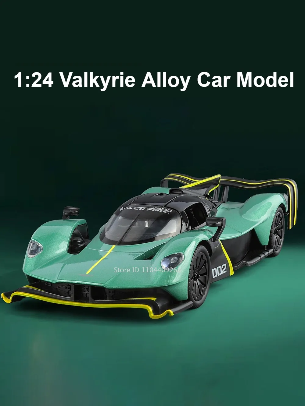 1:24 Aston Martin Valkyrie AMR PRO Diecast Model Car w/ Sound